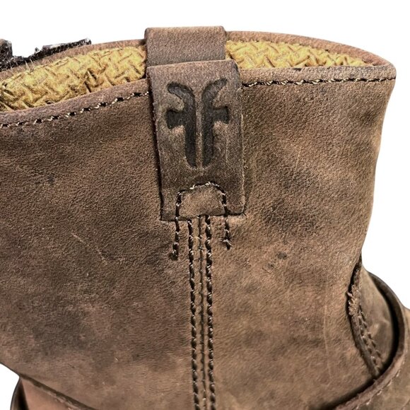 Frye Boots Baby Size 2 ( 3 - 6 Months ) Brown Leather Harness Crib Booties - Picture 14 of 16